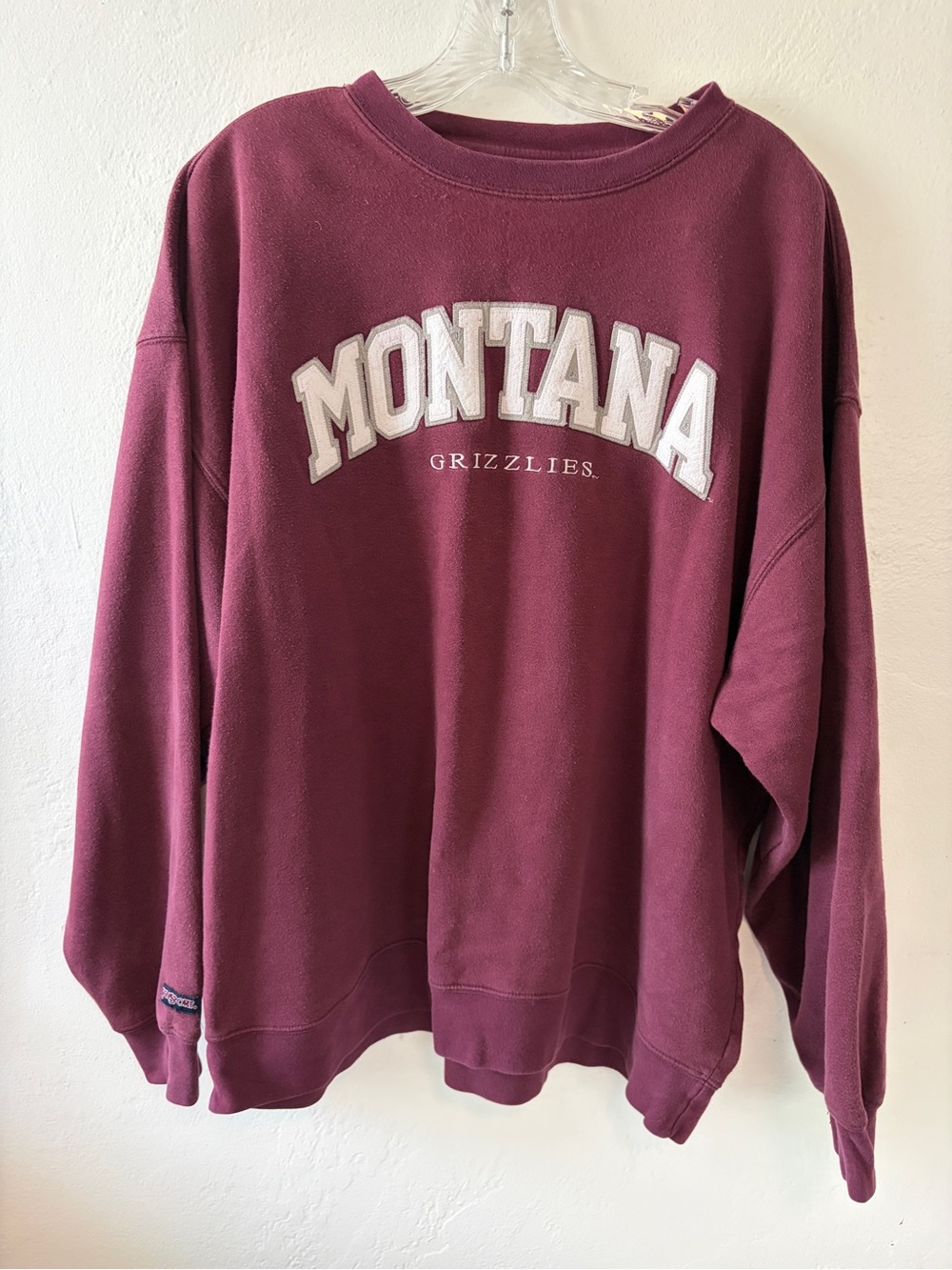 Vintage Jansport Montana Grizzlies Crewneck Sweatshirt - Maroon